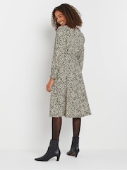 M&Co Natural Animal Tie Waist Dress - Image 3 of 5