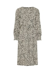 M&Co Natural Animal Tie Waist Dress - Image 5 of 5