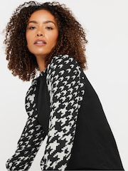 M&Co Black Dogtooth Contrast Top - Image 4 of 5