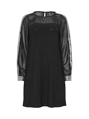 M&Co Black Sequin Sleeves Detail Dress - Image 5 of 5