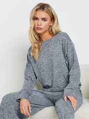 M&Co Blue Petite Long Sleeve Lounge Top - Image 1 of 5