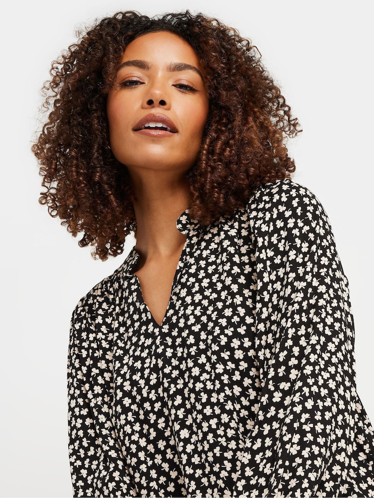 M&Co Black Notch Neck Blouse - Image 2 of 5