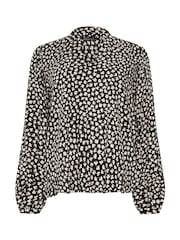 M&Co Black Notch Neck Blouse - Image 5 of 5