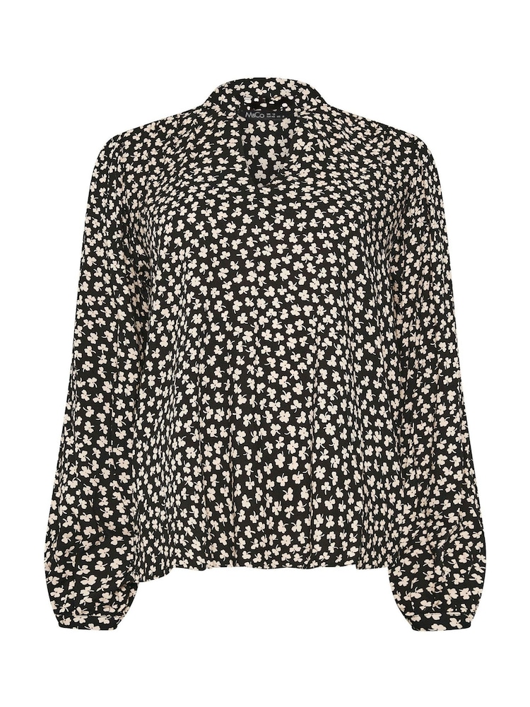 M&Co Black Notch Neck Blouse - Image 5 of 5
