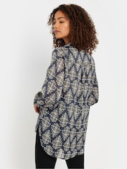 M&Co Blue Shadow Metallic Stripe Shirt - Image 4 of 5