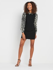 M&Co Dogtooth Print Contrast Tunic Dress - Bild 2 von 5