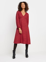 M&Co Red Empire Line Dress - Image 2 of 5