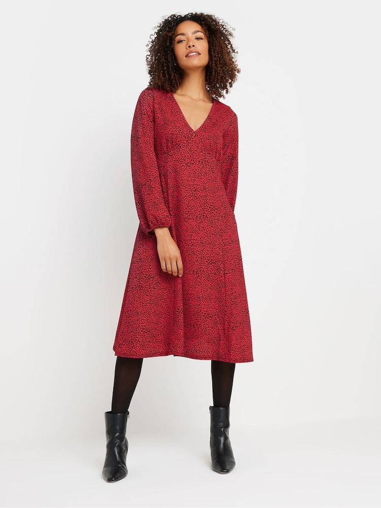 M&Co Red Empire Line Dress - Image 2 of 5