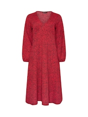 M&Co Red Empire Line Dress - Image 5 of 5