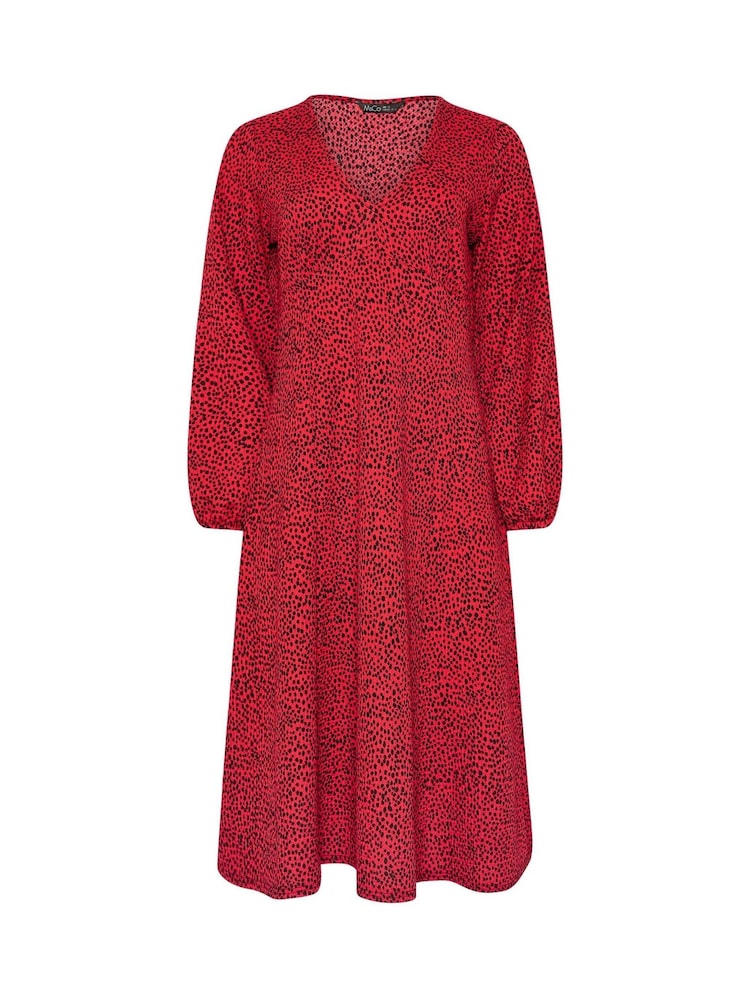 M&Co Red Empire Line Dress - Image 5 of 5