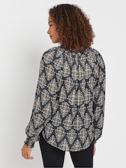 M&Co Blue Shadow Metallic Stripe Shirt - Image 3 of 5