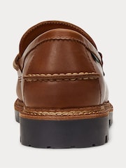 Polo Ralph Lauren Brown Jett Penny Leather Loafers Shoes - Image 3 of 4