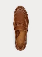 Polo Ralph Lauren Brown Jett Penny Leather Loafers Shoes - Image 4 of 4