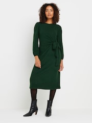 M&Co Green Side Tie Midi Dress - Image 1 of 5