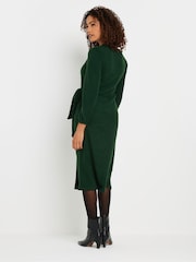 M&Co Green Side Tie Midi Dress - Image 3 of 5