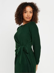 M&Co Green Side Tie Midi Dress - Image 4 of 5