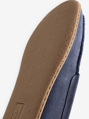 Polo Ralph Lauren Blue Brenan Pony Player Dress Suede Slippers - Image 3 of 4