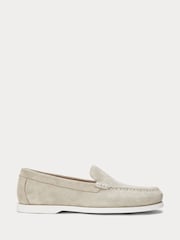 Polo Ralph Lauren Cream Merton Venetian Suede Loafers Shoes - Image 1 of 4