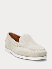 Polo Ralph Lauren Cream Merton Venetian Suede Loafers Shoes - Image 2 of 4
