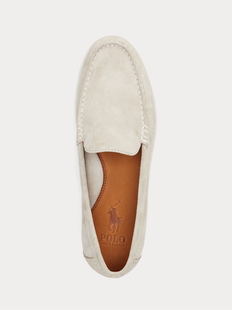 Polo Ralph Lauren Cream Merton Venetian Suede Loafers Shoes - Image 4 of 4
