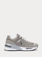 Polo Ralph Lauren Grey Trackster 250 Suede Mesh Sporty Trainers - Image 1 of 4