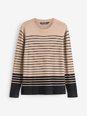 M&Co Brown Stripe Print Jumper - Image 5 of 5