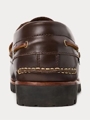 Polo Ralph Lauren Brown Ranger Leather Boat Shoes - Image 2 of 3