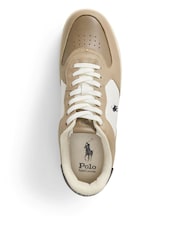 Polo Ralph Lauren Cream Masters Court Suede Trainers - Image 3 of 4