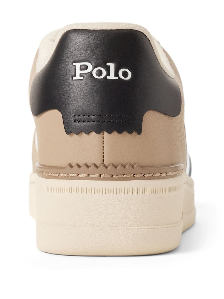 Polo Ralph Lauren Cream Masters Court Suede Trainers - Image 4 of 4