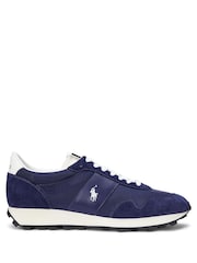 Polo Ralph Lauren Blue Trail 125 Suede Mesh Sporty Trainers - Image 1 of 6