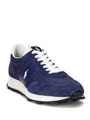 Polo Ralph Lauren Blue Trail 125 Suede Mesh Sporty Trainers - Image 2 of 6
