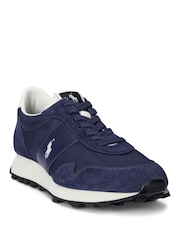 Polo Ralph Lauren Blue Trail 125 Suede Mesh Sporty Trainers - Image 3 of 6