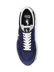 Polo Ralph Lauren Blue Trail 125 Suede Mesh Sporty Trainers - Image 4 of 6
