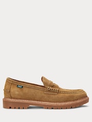 Polo Ralph Lauren Brown Jett Penny Suede Loafer Shoes - Image 1 of 4