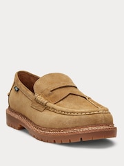 Polo Ralph Lauren Brown Jett Penny Suede Loafer Shoes - Image 2 of 4
