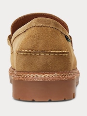 Polo Ralph Lauren Brown Jett Penny Suede Loafer Shoes - Image 4 of 4