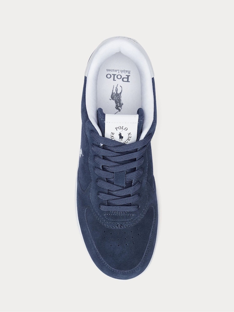 Polo Ralph Lauren Blue Masters Court Suede Trainers - Image 4 of 5