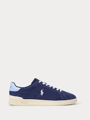 Polo Ralph Lauren Blue Heritage Court Suede Trainers - Image 1 of 4