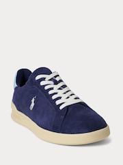 Polo Ralph Lauren Blue Heritage Court Suede Trainers - Image 2 of 4