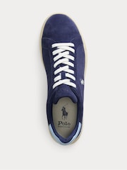 Polo Ralph Lauren Blue Heritage Court Suede Trainers - Image 3 of 4