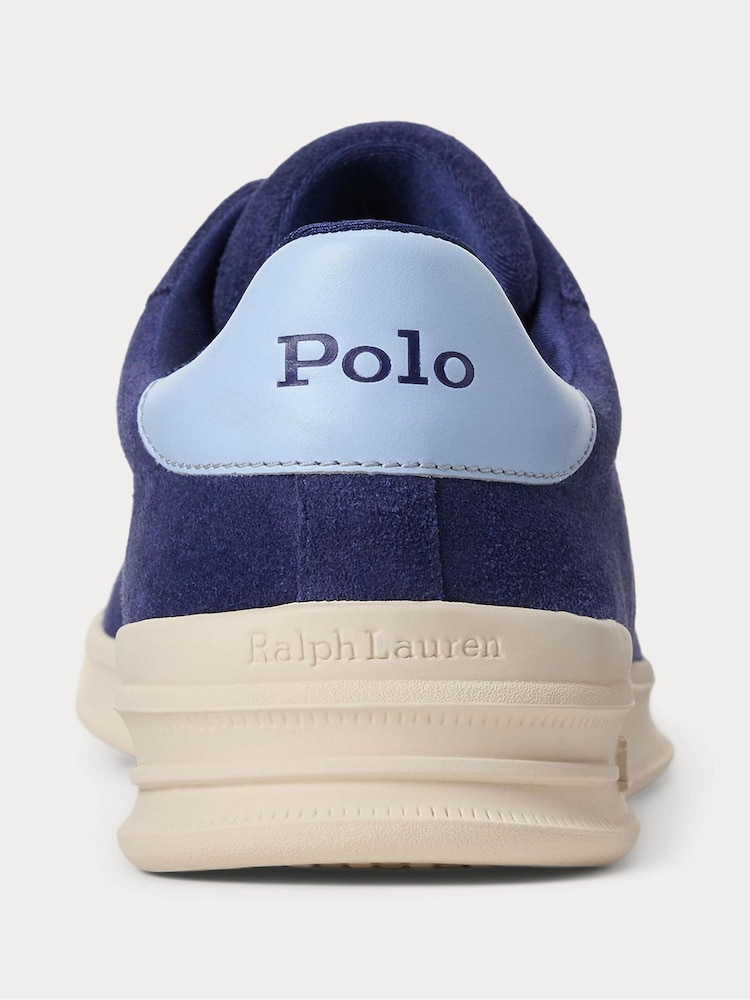 Polo Ralph Lauren Blue Heritage Court Suede Trainers - Image 4 of 4