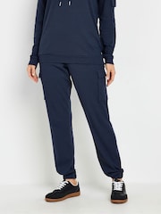 Long Tall Sally Blue Ribbed Cargo Joggers - Image 2 of 5