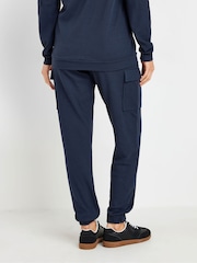 Long Tall Sally Blue Ribbed Cargo Joggers - Image 3 of 5