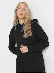 Long Tall Sally Black Ribbed Cargo Hoodie - Image 1 of 5