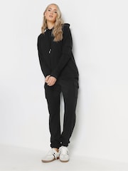 Long Tall Sally Black Ribbed Cargo Hoodie - Image 2 of 5