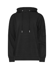 Long Tall Sally Black Ribbed Cargo Hoodie - Image 5 of 5