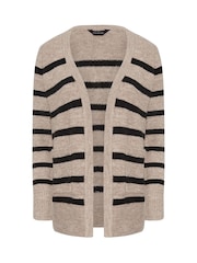 PixieGirl Petite Brown Stripe Midi Cardigan - Image 5 of 5