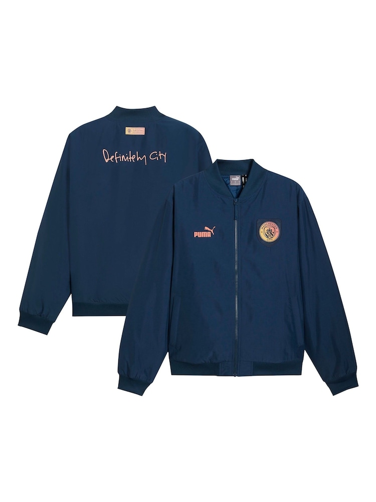 Puma Blue x NG Manchester City Bomber Jacket - Image 1 of 3 Puma Blue x NG Manchester City Bomber Jacket - Image 1 of 3