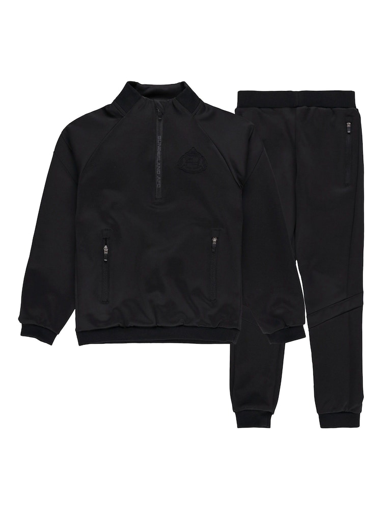 Fanatics Kids Sunderland Mono Black Tracksuit - Image 1 of 3