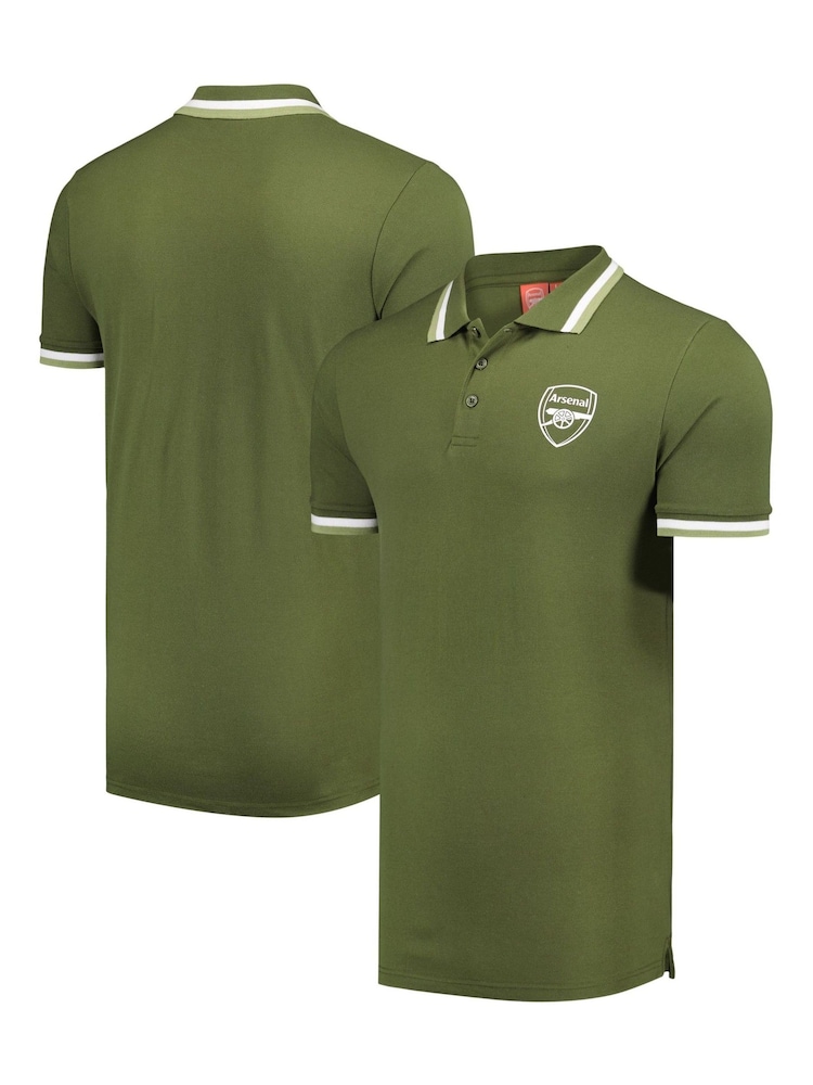 Fanatics Green Arsenal Tipped Polo Shirt - Image 1 of 3 Fanatics Green Arsenal Tipped Polo Shirt - Image 1 of 3